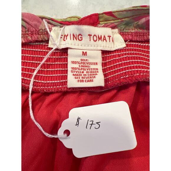 NWT Flying Tomato Women Evolving Love Floral V-Neck Tiered Maxi‎ Dress Sz M Pink - Picture 9 of 9